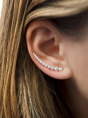 14kt White Gold Diamond Luxe Shooting Star Ear Climber