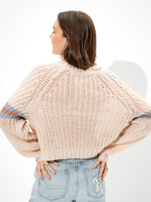 Ae Cropped Crew Neck Sweater