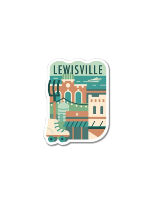 Texas Towns Lewisville Sticker