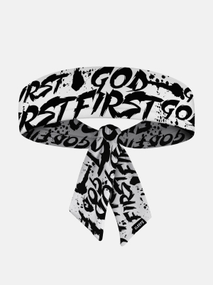 God First White Black Ninja Headband