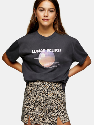 Petite Gray Lunar Eclipse T-shirt