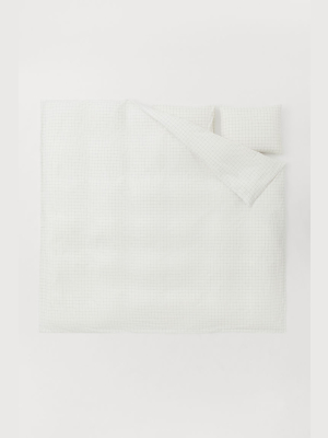 Checked Duvet Cover Set