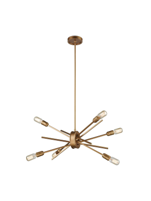 Xenia 6-light 15 X 18 X 22 Chandelier In Matte Gold