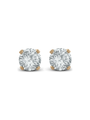 Pompeii3 1/3ct Diamond Studs Earrings 14k Yellow Gold