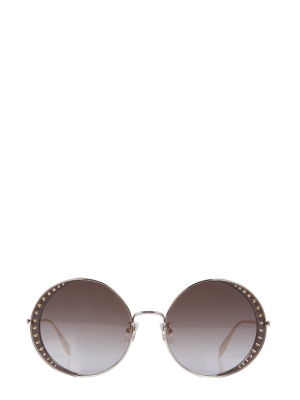 Alexander Mcqueen Eyewear Studded Round Sunglasses