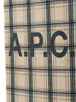 A.p.c. Lou Checked Tote Bag