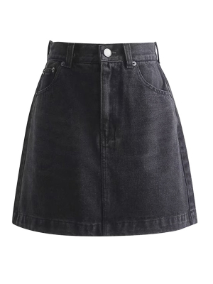 'julie' High Waisted Denim Mini Skirt (2 Colors)