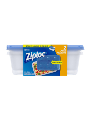 Ziploc Large Rectangle - 2ct Containers