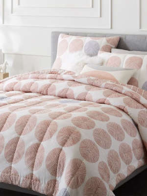 Hand-blocked Striped Oval Quilt & Shams