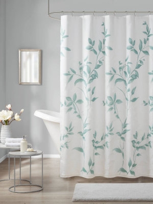 Rosalie Burnout Printed Shower Curtain