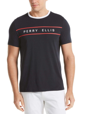 Perry Ellis Logo Crew Neck Tee