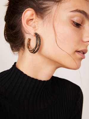 Up All Night Hoop Earrings