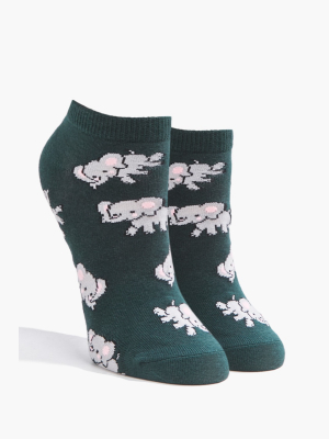 Elephant Print Ankle Socks