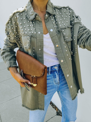 Henders Cotton Studded Utility Jacket