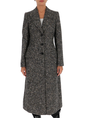 Dolce & Gabbana Checked Long-line Coat