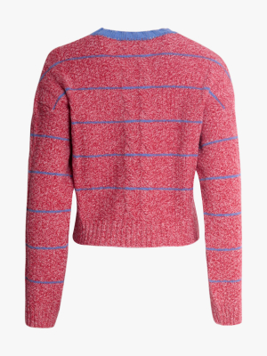 Cropped Cable-knit Crewneck Sweater