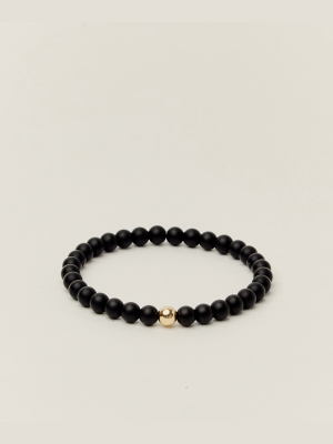 Spiritus Stones Protection Bracelet With Onyx & 14k Gold