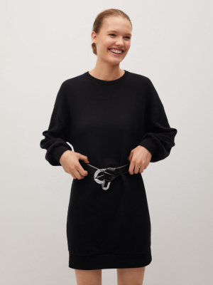 Cottoned Sweatshirt Dress