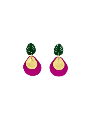 Carol Dauplaise Double Drop Leaf Earrings