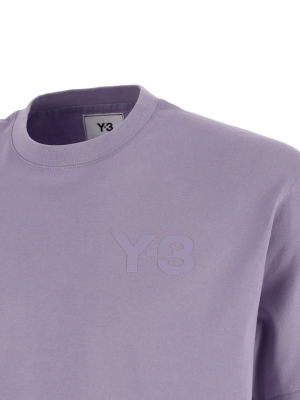 Y-3 Logo Printed Crewneck Jersey T-shirt