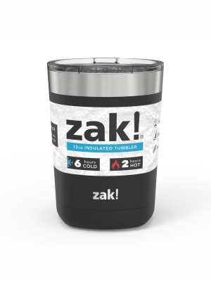 Zak! Designs 13oz Double Wall Stainless Steel Low Ball Tumbler