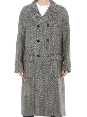 Dolce & Gabbana Herringbone Double-breasted Coat