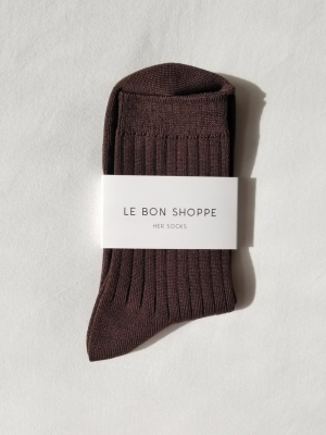 Her Socks - By Le Bon - Coffee