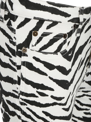 Saint Laurent Zebra Print Jeans