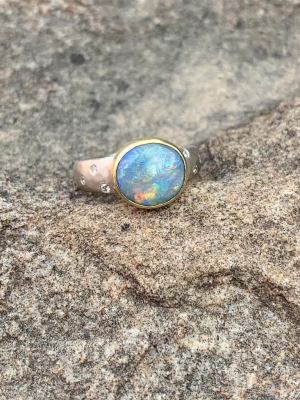 The Lightning Ridge Crystal Opal Ring