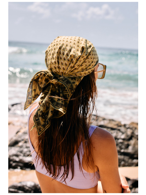 Lotus Paisley Print Bandana