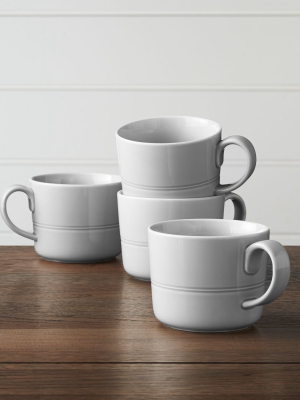 Hue Light Grey Mugs, Set Of 4