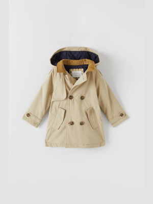 Long Padded Trench Coat