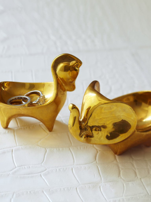 Brass Elephant Ring Bowl