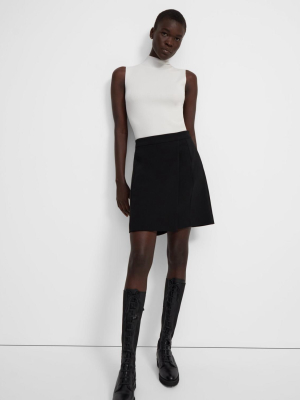 Staple Wrap Skirt In Crepe