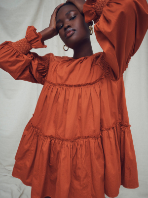 Tranquility Smocked Cotton Dress
