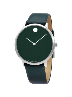 Movado Ultra Slim Museum Quartz Green Dial Men's Watch 0607258