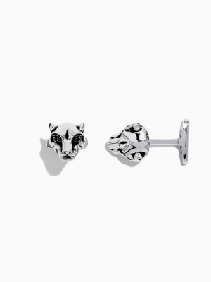 Effy Men's Sterling Silver Panther Head Cuff Links