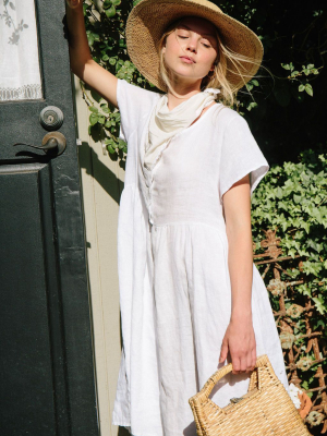 Charlotte Linen Dress - White Linen Dress