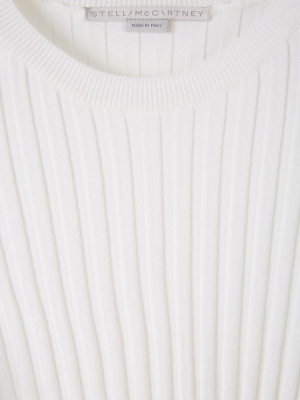 Stella Mccartney Asymmetric Hem Ribbed Sweater