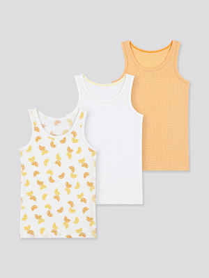 Toddler Cotton Mesh Tank Top (set Of 3)