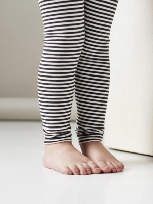 Bacabuche Core Legging - Charcoal/ivory Stripe