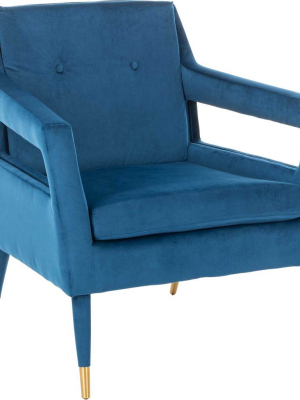 Malloy Tufted Accent Chair Navy