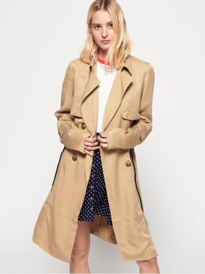 Lila Drape Trench Coat