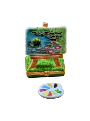 Monet's Water Lilies With Palette Limoges