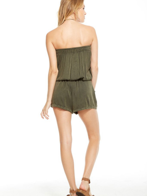 Heirloom Wovens Shirred Shorts Romper