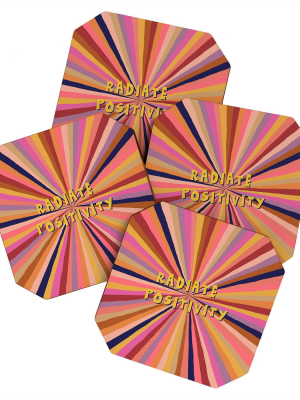 4pk Alisa Galitsyna Radiate Positivity Coasters - Society6