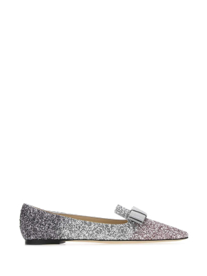 Jimmy Choo Gala Glittered Ballerina Flats