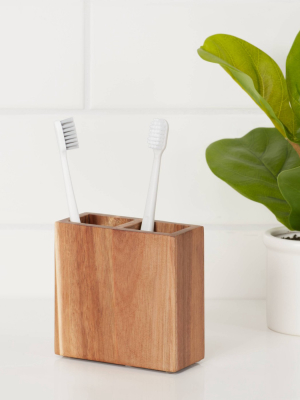 Toothbrush Holder Medium Acacia Natural - Threshold™