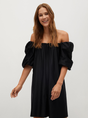 Puffed Sleeves Dress