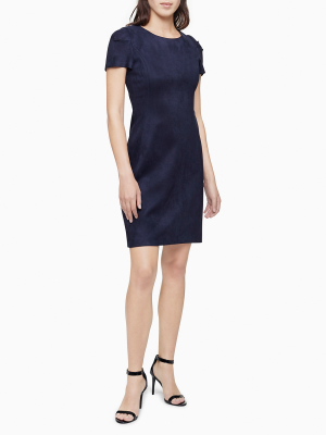 Scuba Suede Sheath Dress